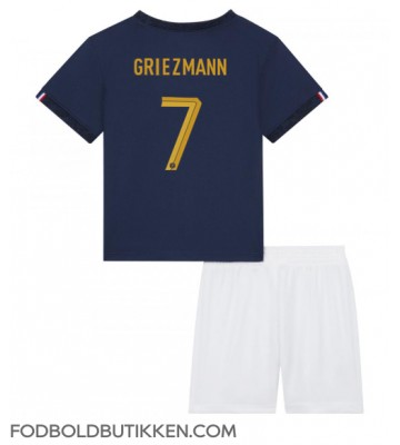 Frankrig Antoine Griezmann #7 Hjemmebanetrøje Børn VM 2022 Kortærmet (+ Korte bukser)